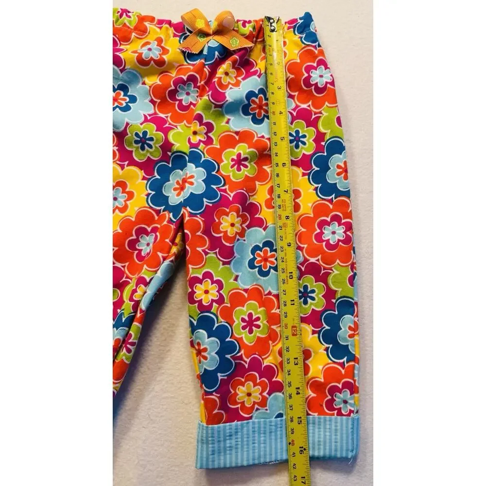 Handmade Vibrant, Flowers, Kids Pants Size 3/4‎
